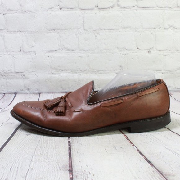 Allen Edmonds Other - Allen Edmonds Brown Leather Tasseled Slip On Loafer Shoes Size 14 B